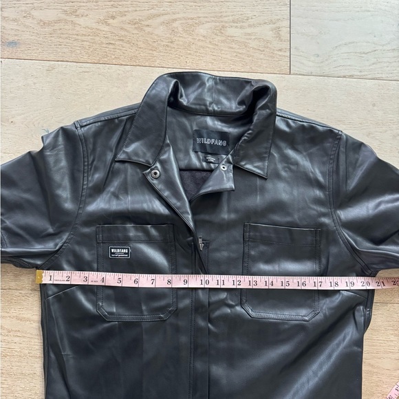 NWOT Wildfang Essential Coveralls, Black Vegan Leather, Large RARE HTF - Picture 12 of 13